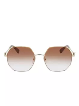 Солнцезащитные очки в геометрической оправе Longchamp, золотой