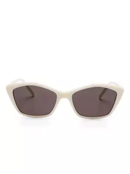 Солнцезащитные очки в геометрической оправе Saint Laurent Eyewear, белый