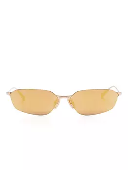 Солнцезащитные очки в геометричной оправе Balenciaga Eyewear, золотой