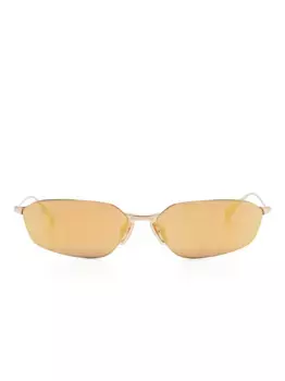 Солнцезащитные очки в геометричной оправе Balenciaga Eyewear, золотой