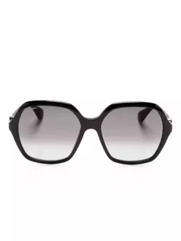 Солнцезащитные очки в геометричной оправе Cartier Eyewear, черный