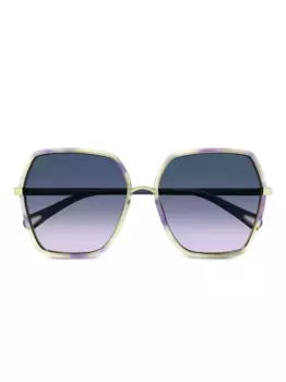 Солнцезащитные очки в геометричной оправе Chlo Eyewear, фиолетовый