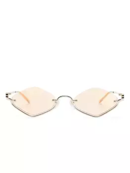 Солнцезащитные очки в геометричной оправе Gucci Eyewear, золотой