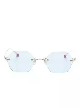 Солнцезащитные очки в геометричной оправе Megane and Me, золотой