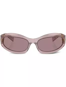 Солнцезащитные очки в геометричной оправе Miu Miu Eyewear, фиолетовый