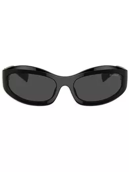 Солнцезащитные очки в геометричной оправе Miu Miu Eyewear, черный