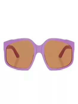 Солнцезащитные очки в геометричной оправе Miu Miu Eyewear, фиолетовый