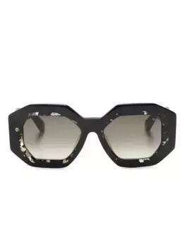 Солнцезащитные очки в геометричной оправе Philipp Plein, черный