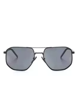 Солнцезащитные очки в геометричной оправе Prada Eyewear, черный