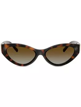 Солнцезащитные очки в геометричной оправе Tiffany & Co Eyewear, коричневый