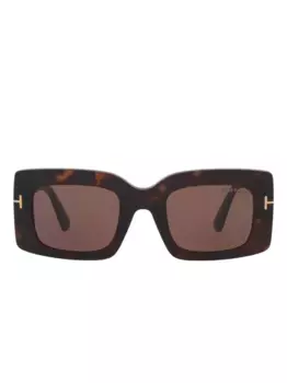 Солнцезащитные очки в геометричной оправе TOM FORD Eyewear, зеленый