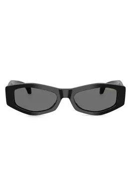 Солнцезащитные очки в геометричной оправе Versace Eyewear, черный