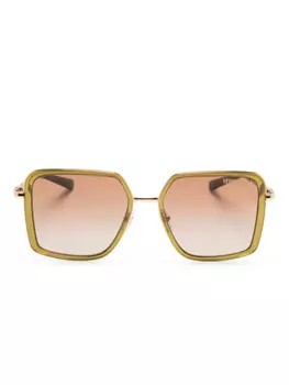 Солнцезащитные очки в геометричной оправе Versace Eyewear, зеленый