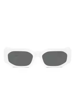 Солнцезащитные очки в геометричной оправе Versace Eyewear, белый