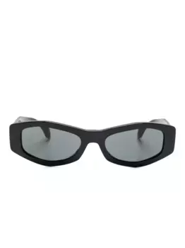 Солнцезащитные очки в геометричной оправе Versace Eyewear, черный