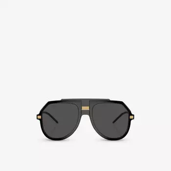 Солнцезащитные очки в инъекционной оправе dg6195 Dolce & Gabbana, черный