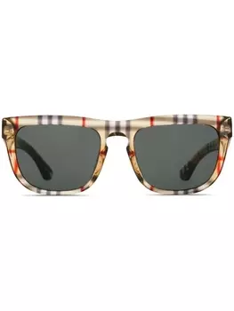 Солнцезащитные очки в клетку Vintage Check Burberry Eyewear, бежевый