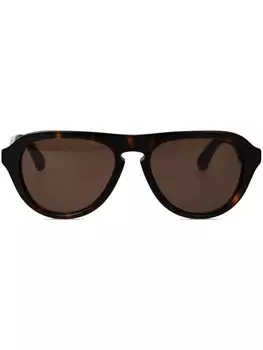 Солнцезащитные очки в круглой оправе 0BE4437U Burberry Eyewear, коричневый