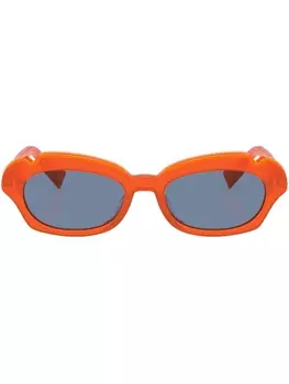 Солнцезащитные очки в круглой оправе Alain Mikli, оранжевый