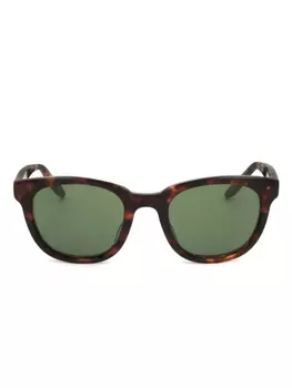 Солнцезащитные очки в круглой оправе Barton Perreira, коричневый