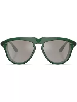 Солнцезащитные очки в круглой оправе Burberry Eyewear, зеленый