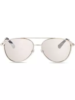 Солнцезащитные очки в круглой оправе Burberry Eyewear, серебряный