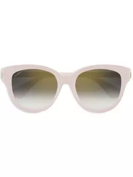 Солнцезащитные очки в круглой оправе Cartier Eyewear, розовый