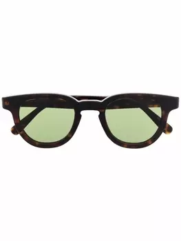 Солнцезащитные очки в круглой оправе черепаховой расцветки Retrosuperfuture, коричневый