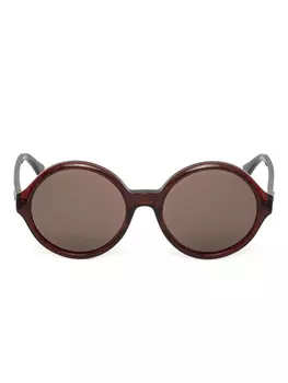 Солнцезащитные очки в круглой оправе Chlo Eyewear, коричневый