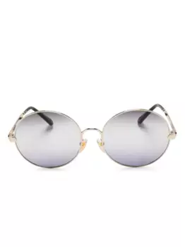 Солнцезащитные очки в круглой оправе Chlo Eyewear, золотой