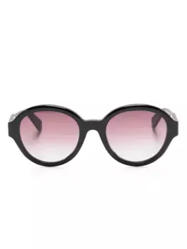 Солнцезащитные очки в круглой оправе Chlo Eyewear, черный