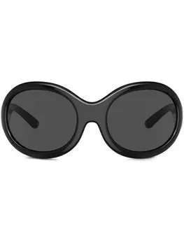 Солнцезащитные очки в круглой оправе Dolce & Gabbana Eyewear, черный