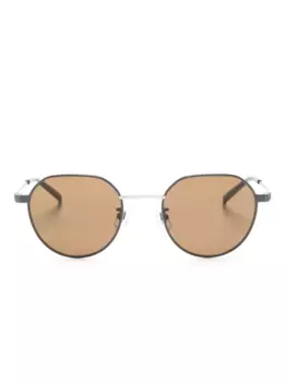 Солнцезащитные очки в круглой оправе Dunhill, серый