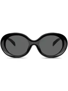 Солнцезащитные очки в круглой оправе EMPORIO ARMANI, черный