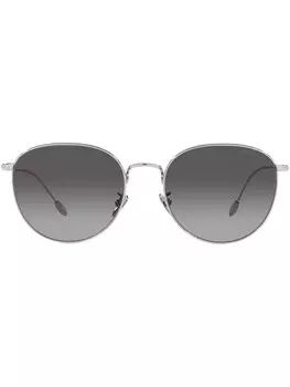 Солнцезащитные очки в круглой оправе Giorgio Armani, серебристый