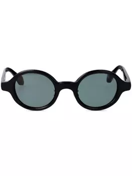 Солнцезащитные очки в круглой оправе Giorgio Armani, черный