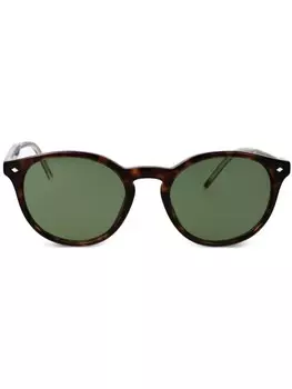 Солнцезащитные очки в круглой оправе Giorgio Armani, коричневый