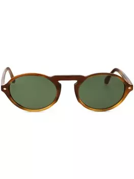 Солнцезащитные очки в круглой оправе Giorgio Armani, коричневый