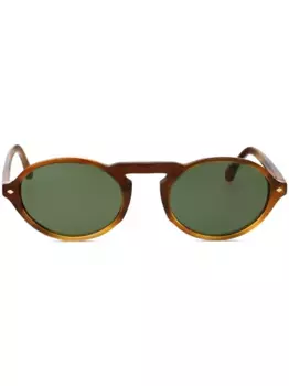 Солнцезащитные очки в круглой оправе GIORGIO ARMANI, коричневый
