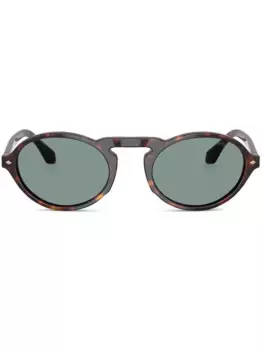 Солнцезащитные очки в круглой оправе GIORGIO ARMANI, коричневый