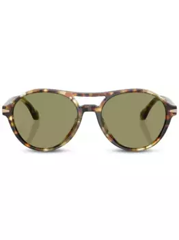 Солнцезащитные очки в круглой оправе GIORGIO ARMANI, коричневый