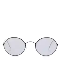 Солнцезащитные очки в круглой оправе GIORGIO ARMANI, черный