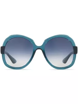 Солнцезащитные очки в круглой оправе Gucci Eyewear, синий