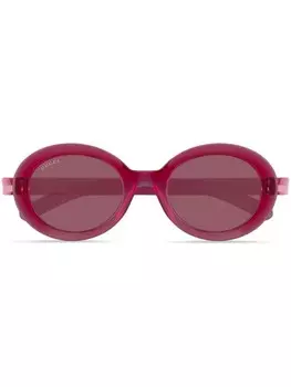 Солнцезащитные очки в круглой оправе Gucci Eyewear, красный