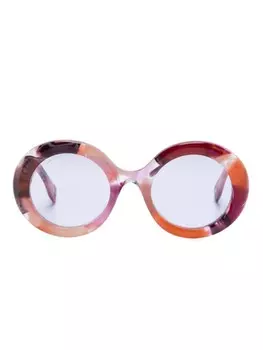 Солнцезащитные очки в круглой оправе Gucci Eyewear, фиолетовый