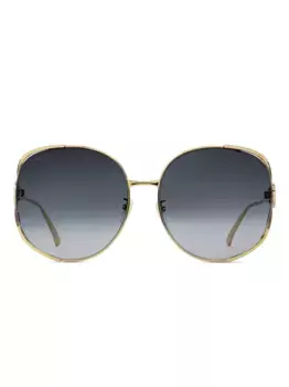 Солнцезащитные очки в круглой оправе Gucci Eyewear, золотой