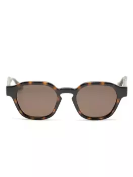 Солнцезащитные очки в круглой оправе Gucci Eyewear, коричневый