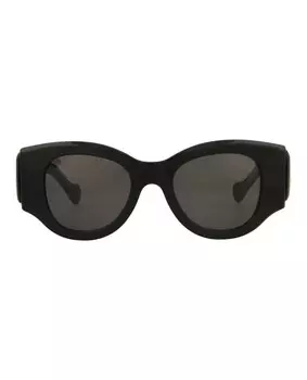 Солнцезащитные очки в круглой оправе из ацетата Balenciaga, цвет Black Black Grey