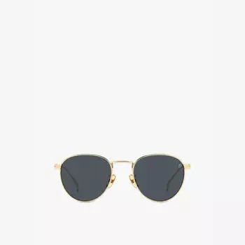 Солнцезащитные очки в круглой оправе из титана 1142/S Eyewear By David Beckham, золотой