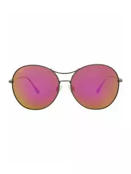 Солнцезащитные очки в круглой оправе из титана Maui Jim, цвет grey grey sunrise